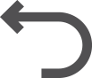 a dark half-circle with an arrow pointing left - undo